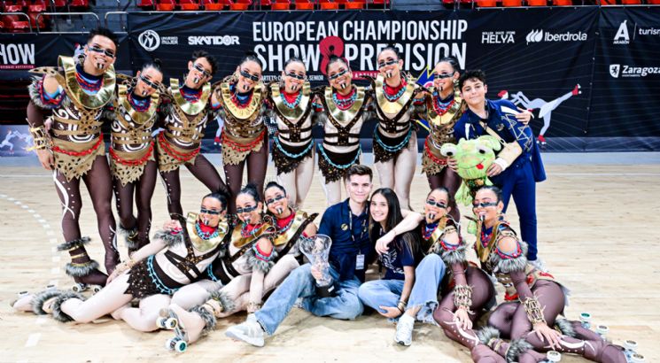 Zaragoza disfruta con el mejor patinaje artstico del continente en el primer da de competicin del Europeo de Grupos Show