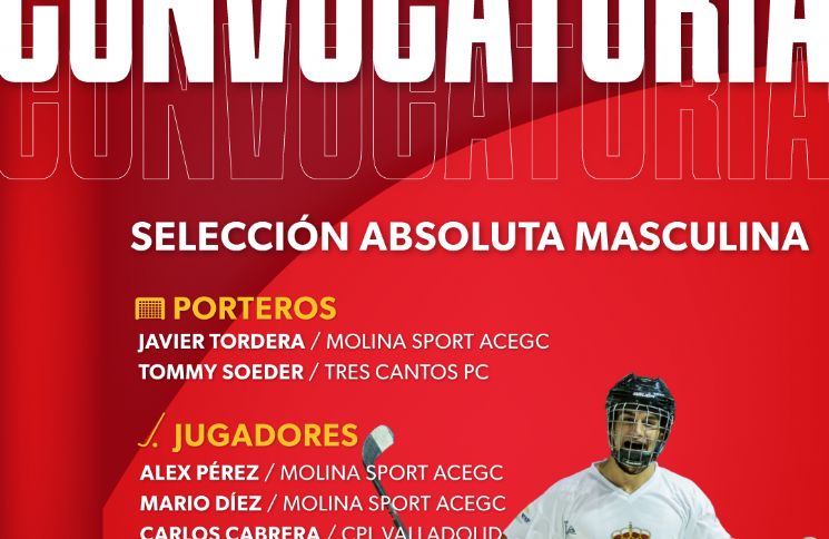 Lista de convocados de la snior masculina para el Campeonato de Europa de Cittadella (Italia)