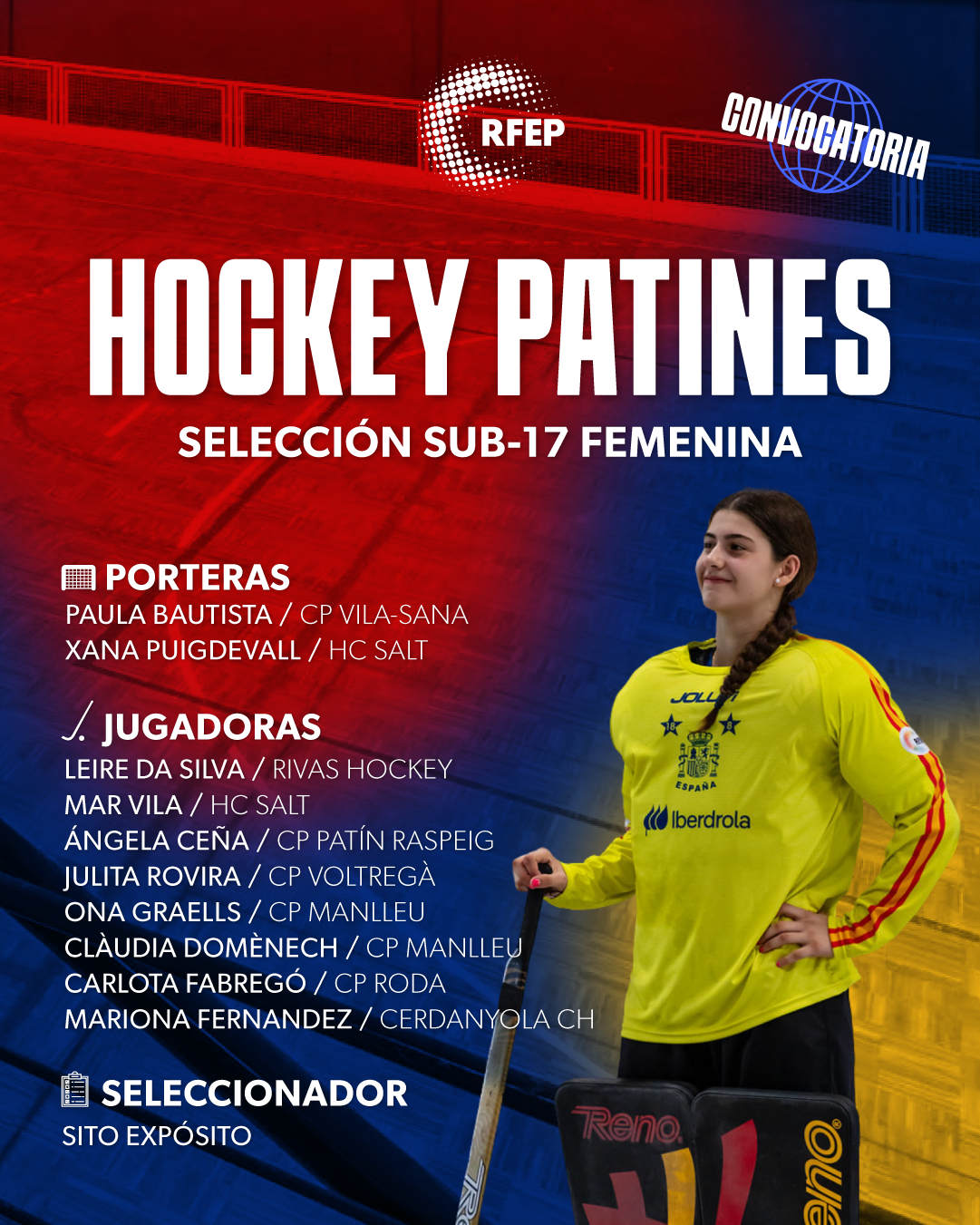 Convocatoria de la selección sub17 femenina para el Campeonato de Europa