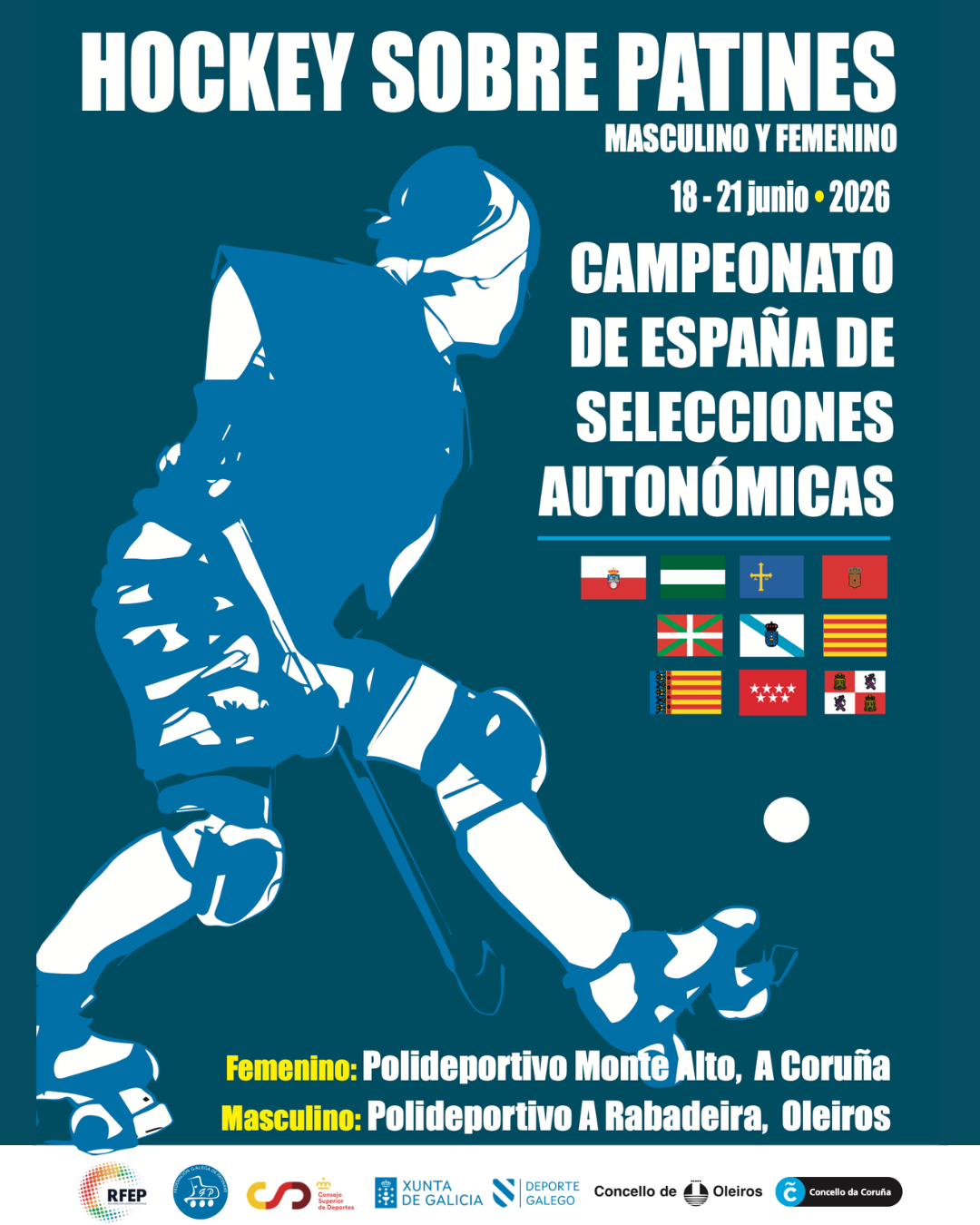 A Coruña y Oleiros acogen los Campeonatos de España de Selecciones Autonómicas de Hockey Patines