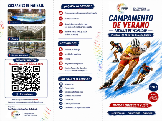 La RFEP inaugura la primera edición de su campus de patinaje de velocidad