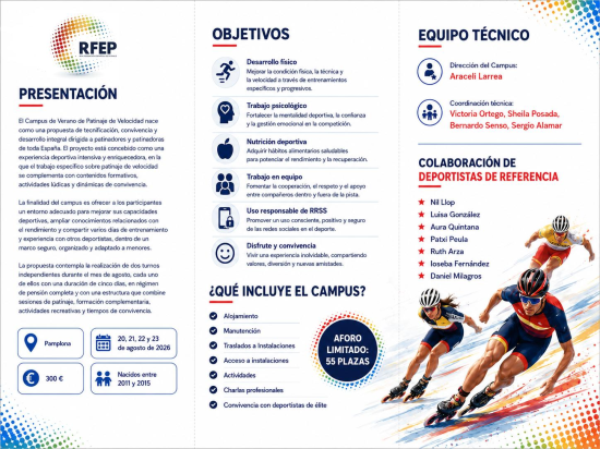 La RFEP inaugura la primera edición de su campus de patinaje de velocidad