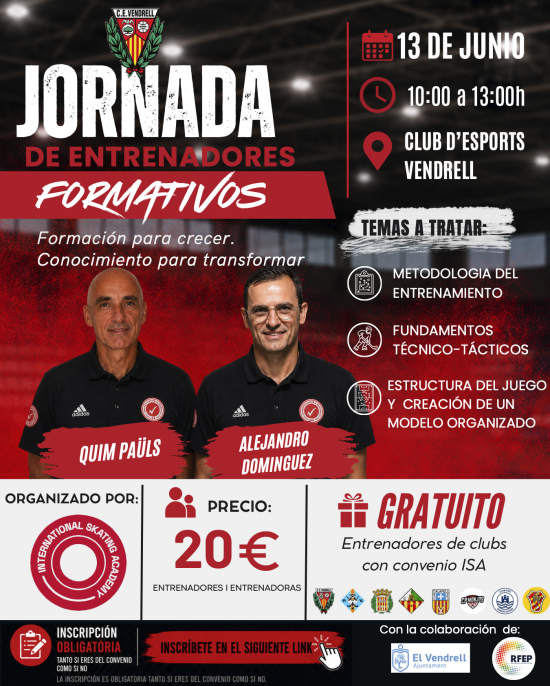 La International Skating Academy ofrece una jornada de formación para entrenadores de hockey sobre patines